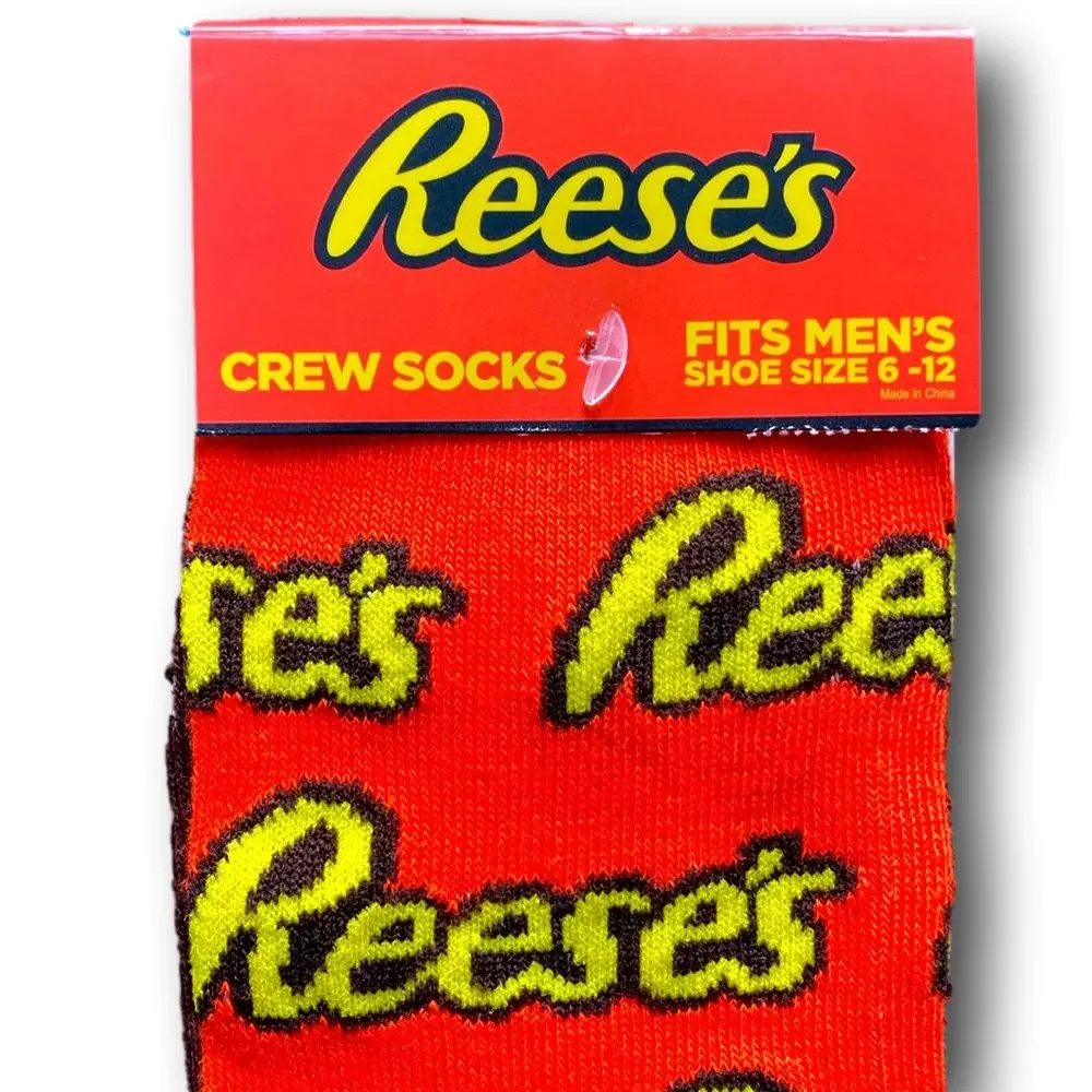 3/$20 Reese's Peanut Butter Cups Funny Novelty Crew Socks - NWT